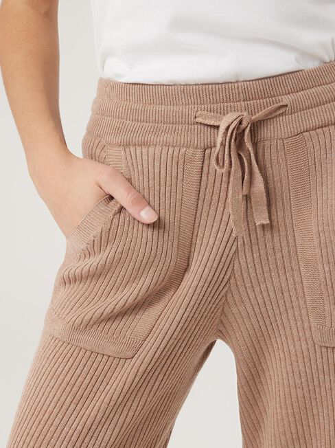 J-Luxe Rib Pant, Almond, hi-res