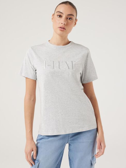 J-Luxe T-Shirt, Grey Marle, hi-res