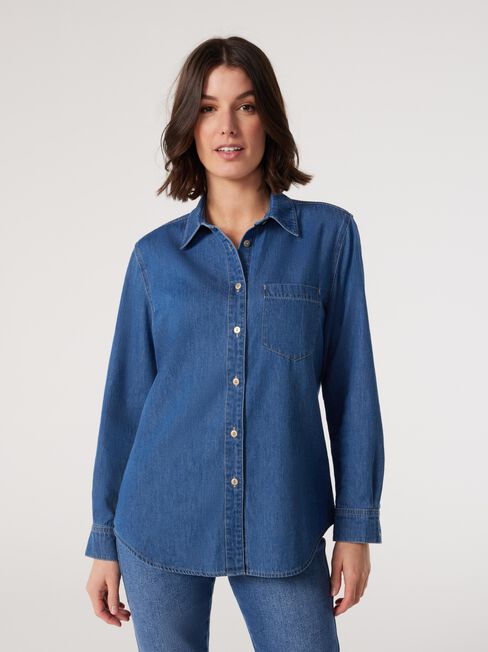 Mia Essential Denim Shirt | Jeanswest