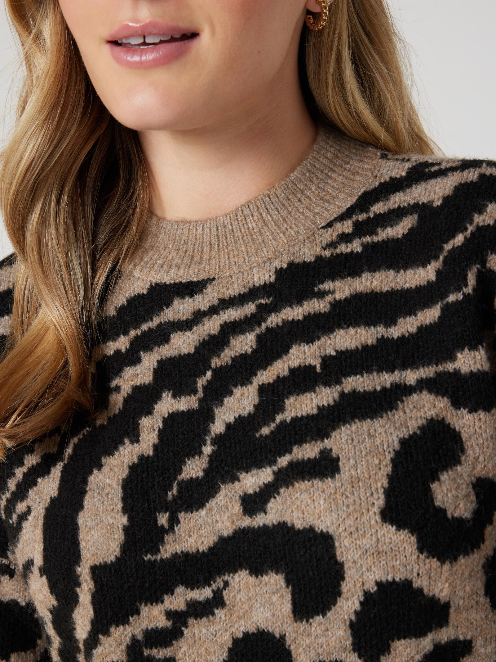 Animal print sale knitwear