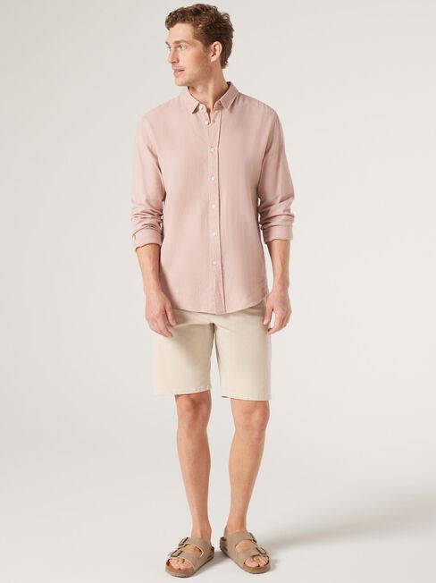 Aston Relaxed Linen Shirt, Pink, hi-res