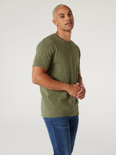 SS Pablo Slub Basic Tee, Olive, hi-res