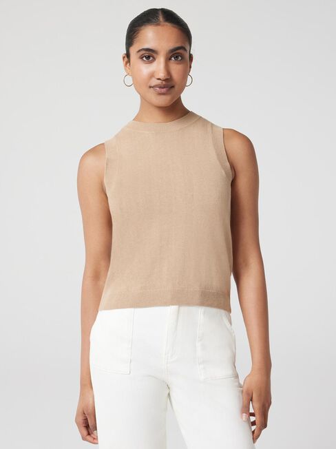 Ava Knit Top, Brown, hi-res