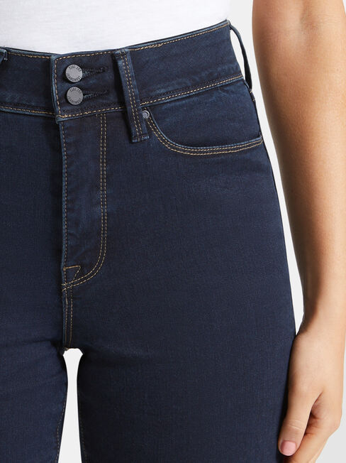 Love Indigo Women's Denim Blue Jeans Size 12 Stretchy Straight