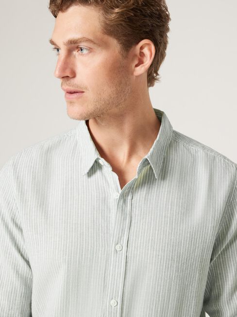 LS Archer Relaxed Linen Shirt, Stripe, hi-res