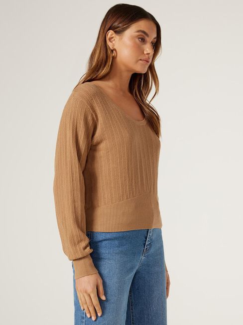 Fiona Crop Knit, Orange, hi-res