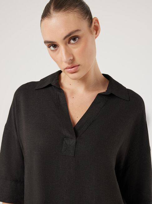 Violet Tunic Shirt, Black, hi-res