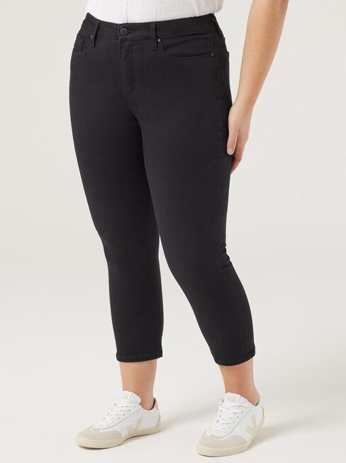 Kara Curve Skinny Capri, Black, hi-res