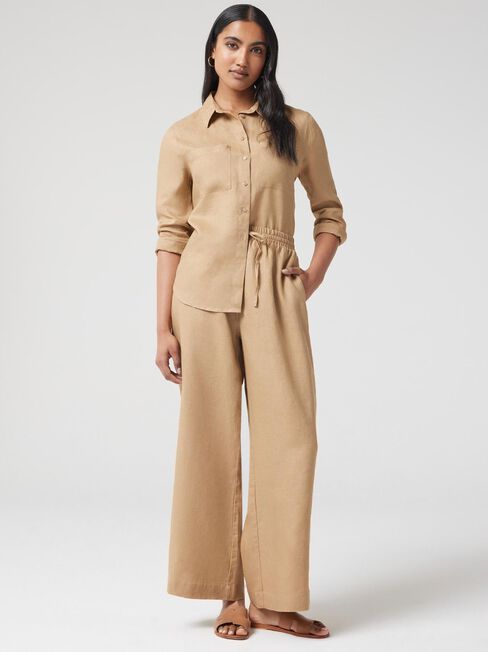 J-Luxe Classic Linen Pant