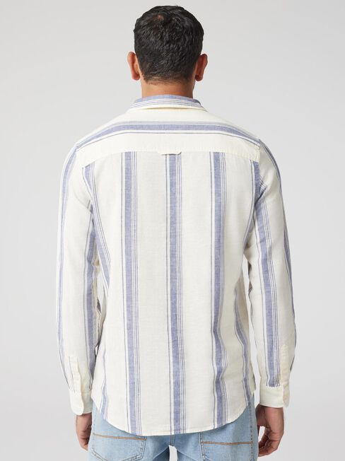 Long Sleeve Harrison Relaxed Linen Shirt, Stripe, hi-res