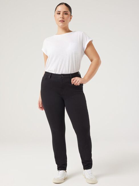 Curve Skinny Jeans, Black, hi-res