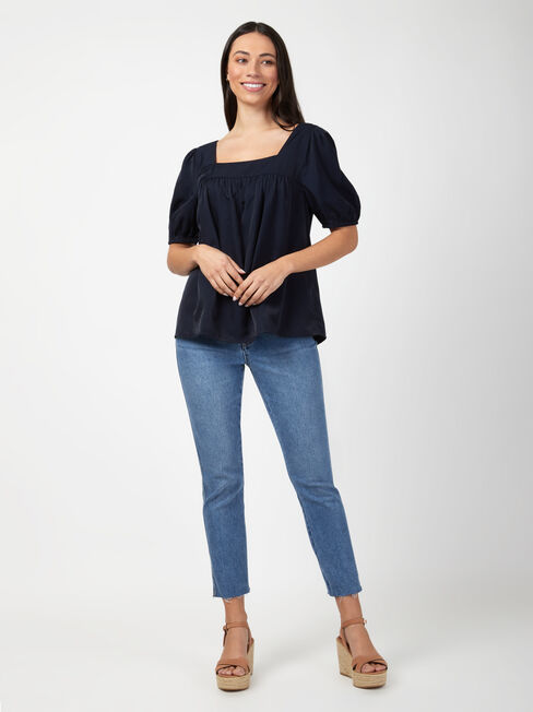 Violet Square Neck Top, Other, hi-res