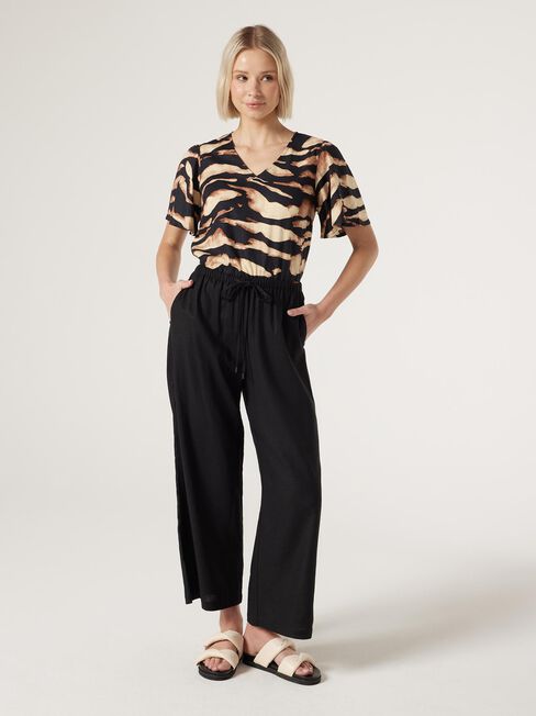 Tillie Wide Leg Pant, Black, hi-res