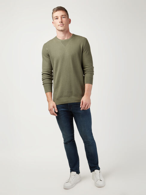 Slater Textured Crew Knit | Jeanswest
