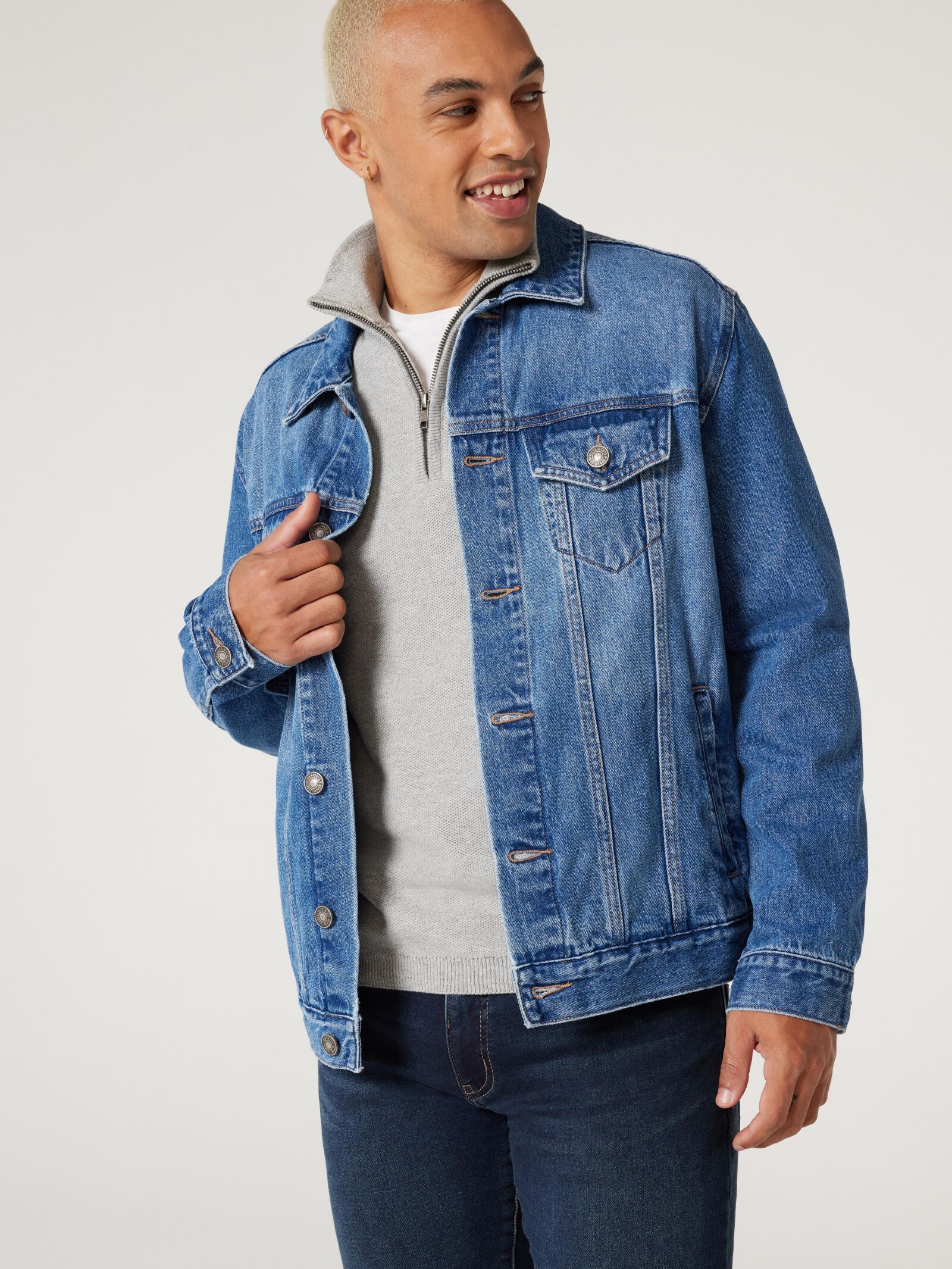 Denim cheap jacket au