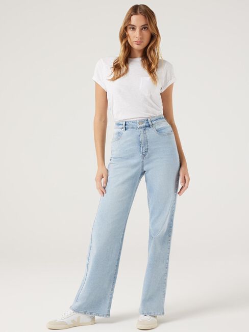 Wide Leg Jeans, Light Vintage, hi-res