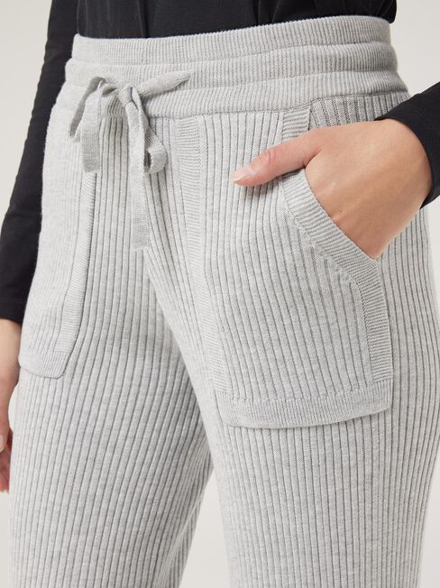 J-Luxe Rib Pant, Grey Marle, hi-res