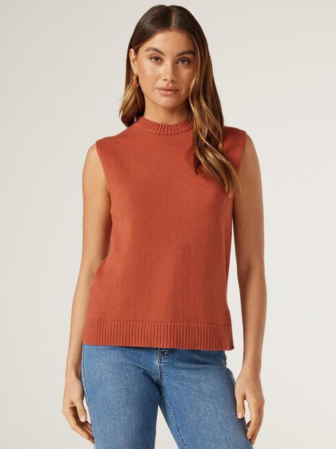 Bree Knit Top, Orange, hi-res