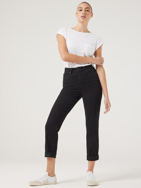 Tapered Jeans, Black, hi-res