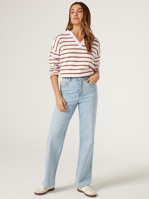 Valeria Polo Sweat, Stripe, hi-res