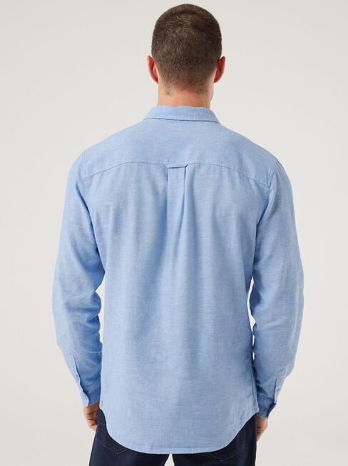 LS Brody Textured Shirt, Blue, hi-res