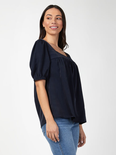 Violet Square Neck Top, Other, hi-res