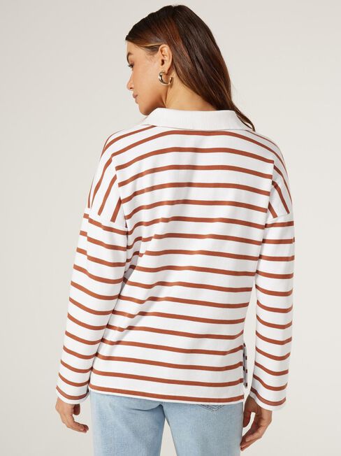 Valeria Polo Sweat, Stripe, hi-res