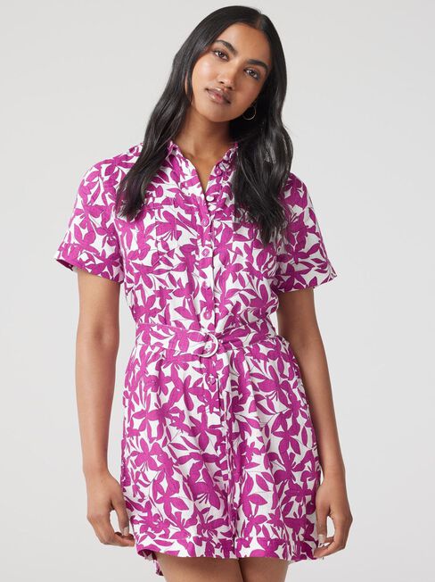 Tansy Printed Playsuit, Print, hi-res