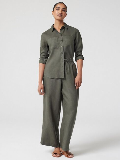 J-Luxe Classic Linen Shirt