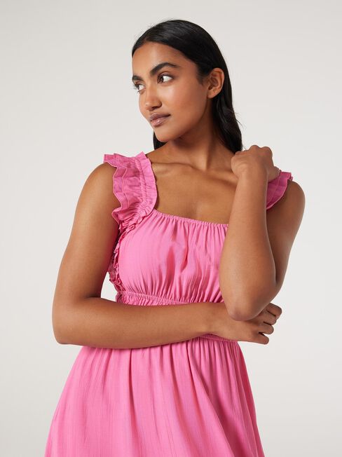 Harper Flutter Slv Dress, Pink, hi-res