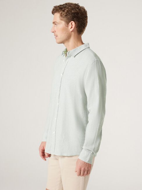 LS Archer Relaxed Linen Shirt, Stripe, hi-res