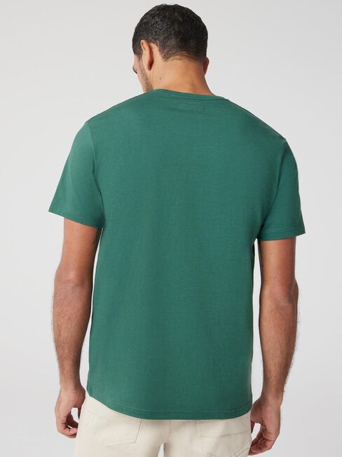 Short Sleeve Halder Crew Tee, Green, hi-res