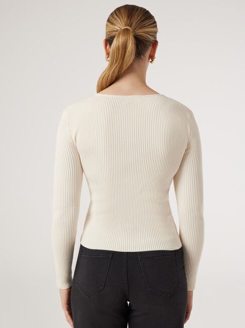 Mille Milano Cross Front Knit, Winter White, hi-res