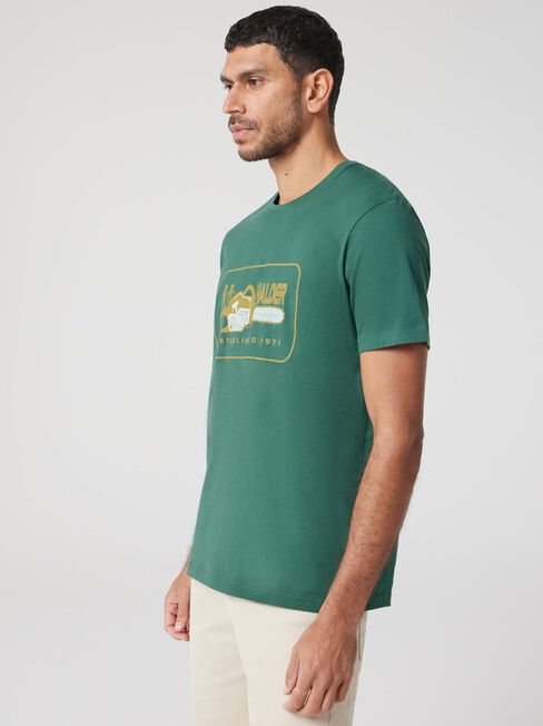 Short Sleeve Halder Crew Tee, Green, hi-res