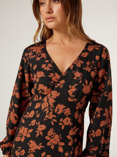 Catalina Midi Dress, Floral, hi-res