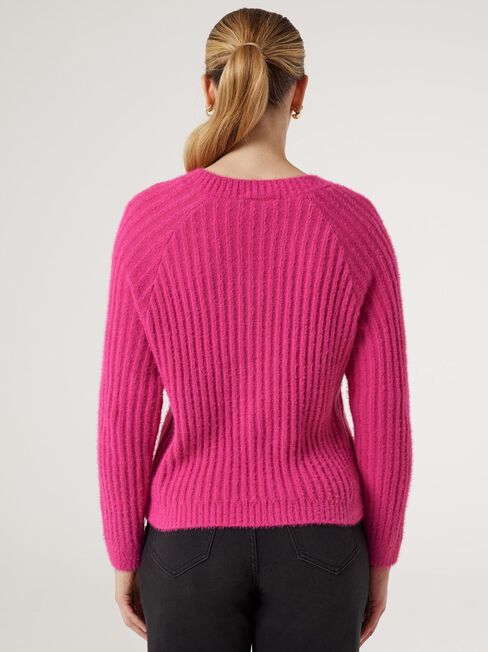 Faye Fluffy Knit, Pink Glo, hi-res