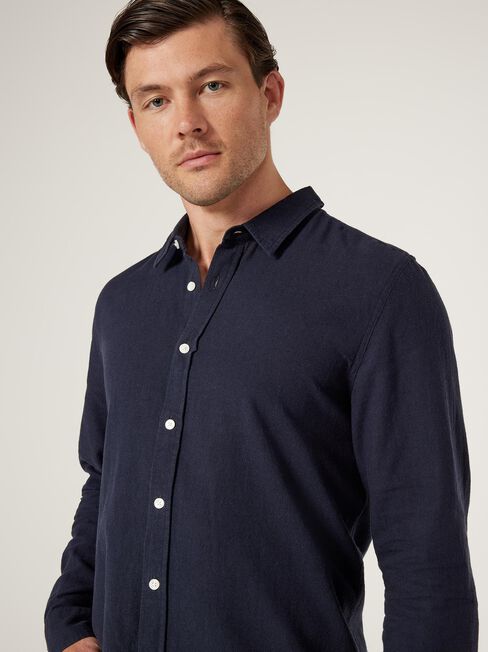 Aston Relaxed Linen Shirt, Blue, hi-res