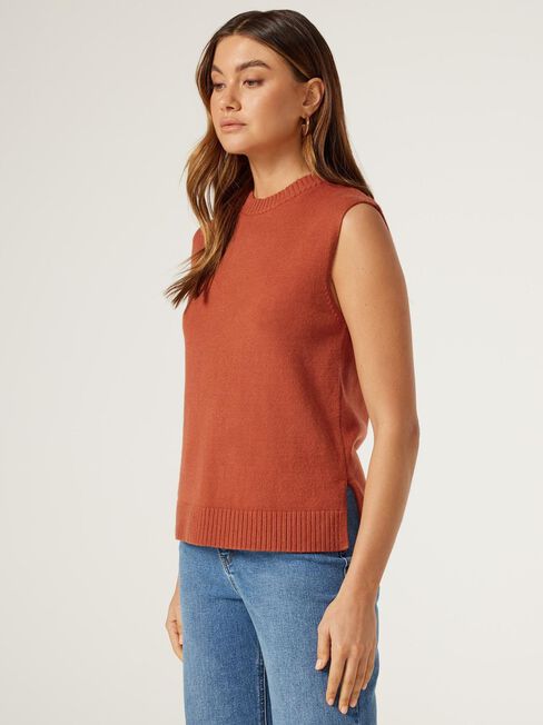 Bree Knit Top, Orange, hi-res