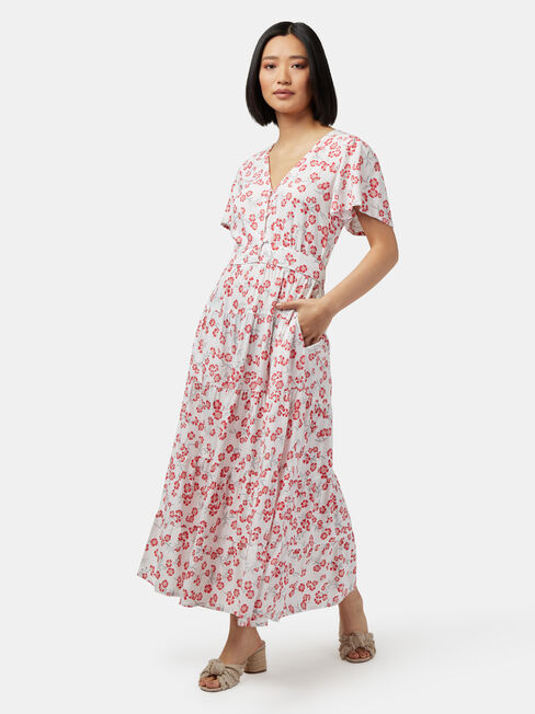 Belinda Maxi Tie Front Dress | Jeanswest