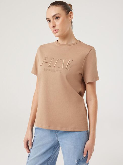 J-Luxe T-Shirt, Almond, hi-res