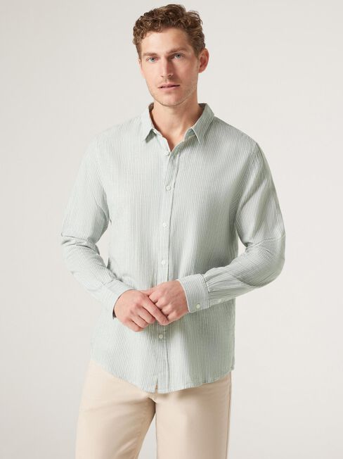 LS Archer Relaxed Linen Shirt, Stripe, hi-res