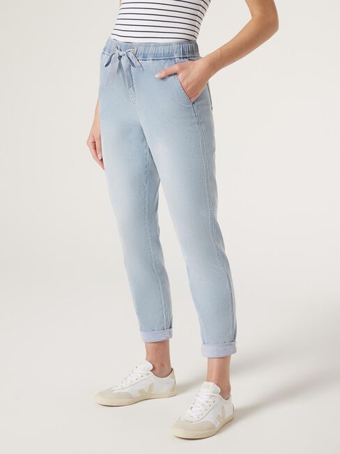 Amelia Luxe Joggers, Light Indigo, hi-res