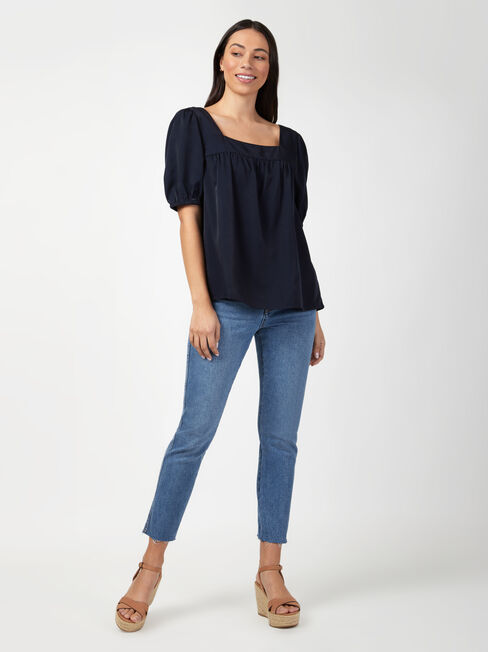 Violet Square Neck Top, Other, hi-res