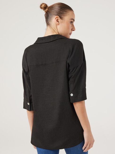 Violet Tunic Shirt, Black, hi-res