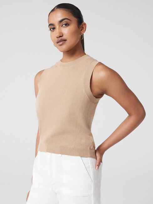 Ava Knit Top, Brown, hi-res