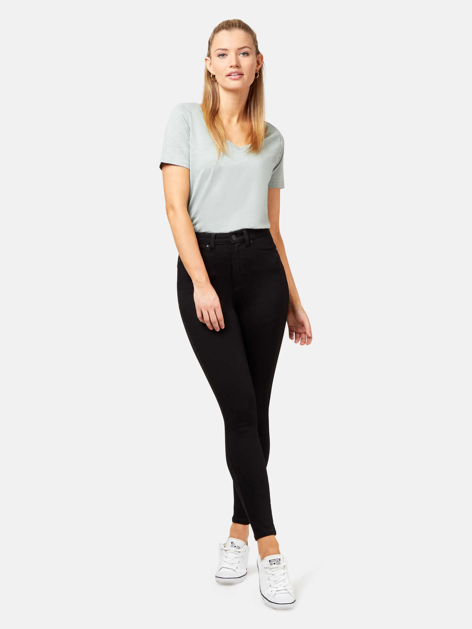 High waisted best sale black skinny pants