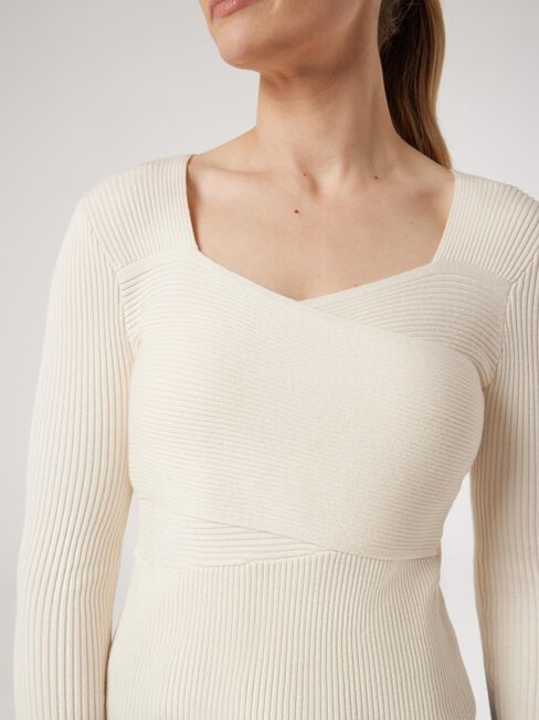 Mille Milano Cross Front Knit, Winter White, hi-res