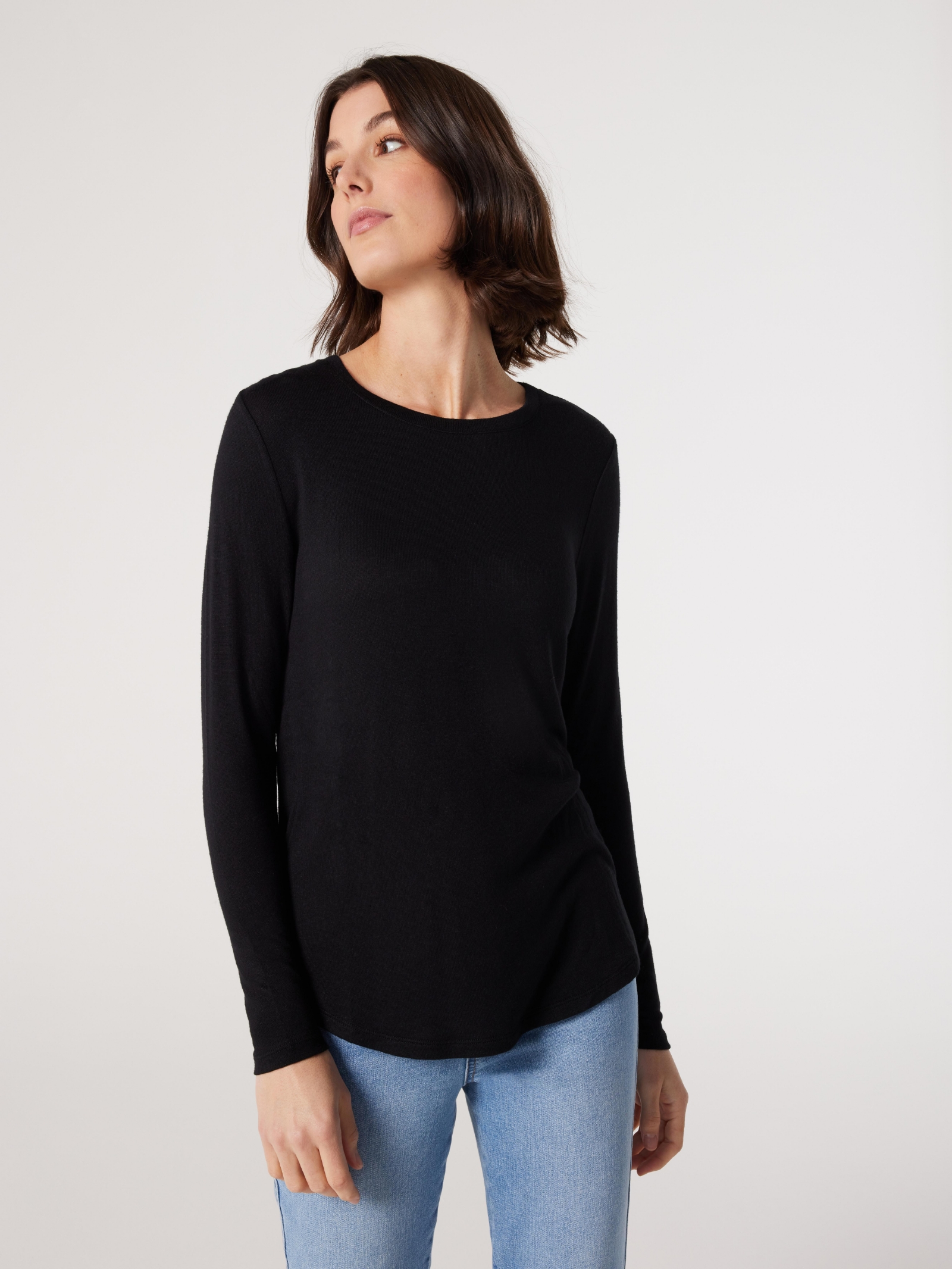 Lottie Soft Touch Curve Hem Pullover | Jeanswest